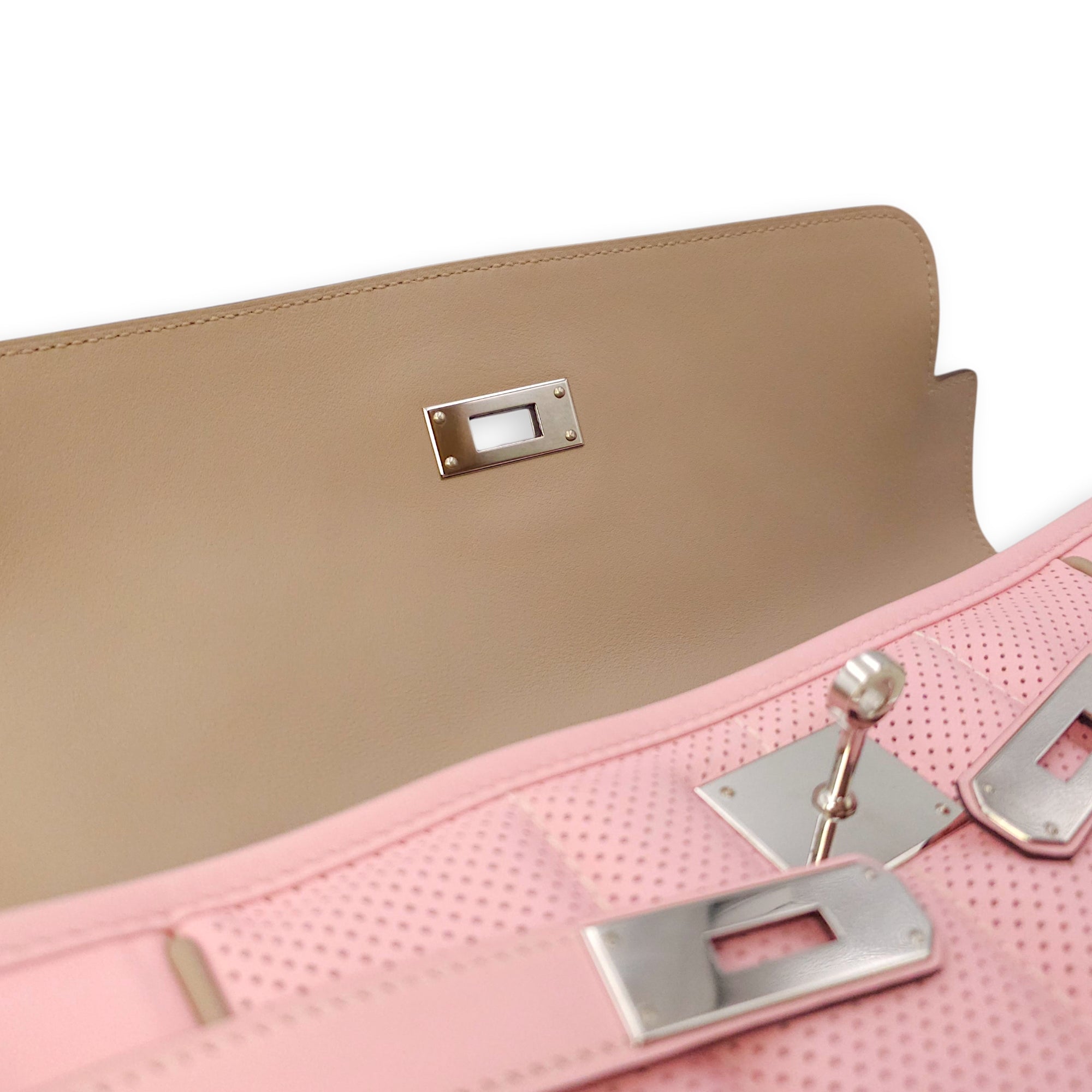 Berline Sport 28 Rose sakura/Argile in Swift Palladium hardware CL2601-18990 15