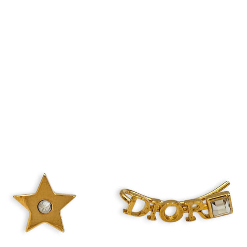 Dior J’Adior Star & Logo Design Earrings Gold Earrings Gold hardware