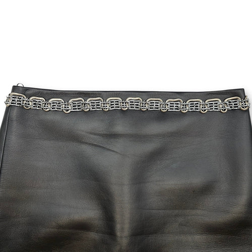 LV Skirt Size 36 Silver Trimmings Black Ready-To-Wear in Calfskin Silver hardware CL2601-19013 3
