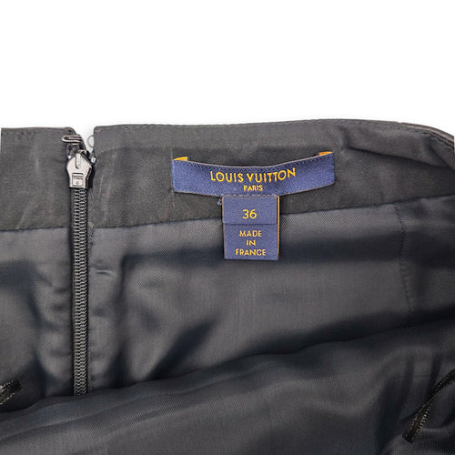 LV Skirt Size 36 Silver Trimmings Black Ready-To-Wear in Calfskin Silver hardware CL2601-19013 4