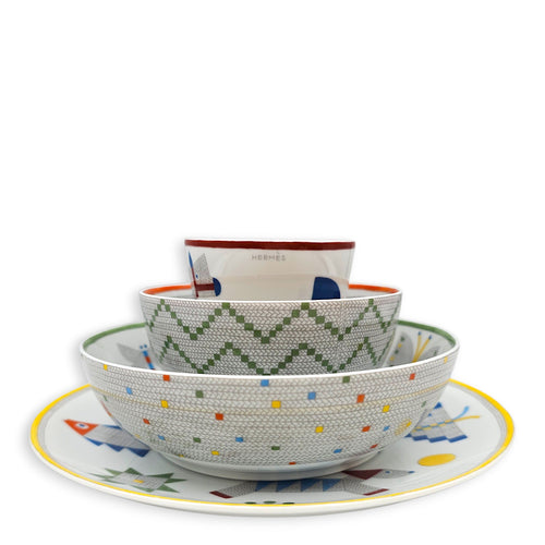 Animaux Nattes Set of 4 Pieces Multi-colour Tableware CL2601-19026 1