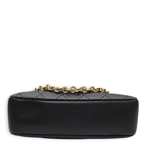 Quilted All About Chains Camera 24 Black Shoulder Bag in Lambskin Gold hardware CL2601-19028 6