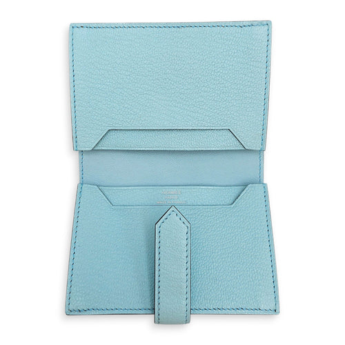 Bearn Card Holder Blue Zephyr Card Holder in Chevre Mysore Palladium hardware CL2601-19033 3