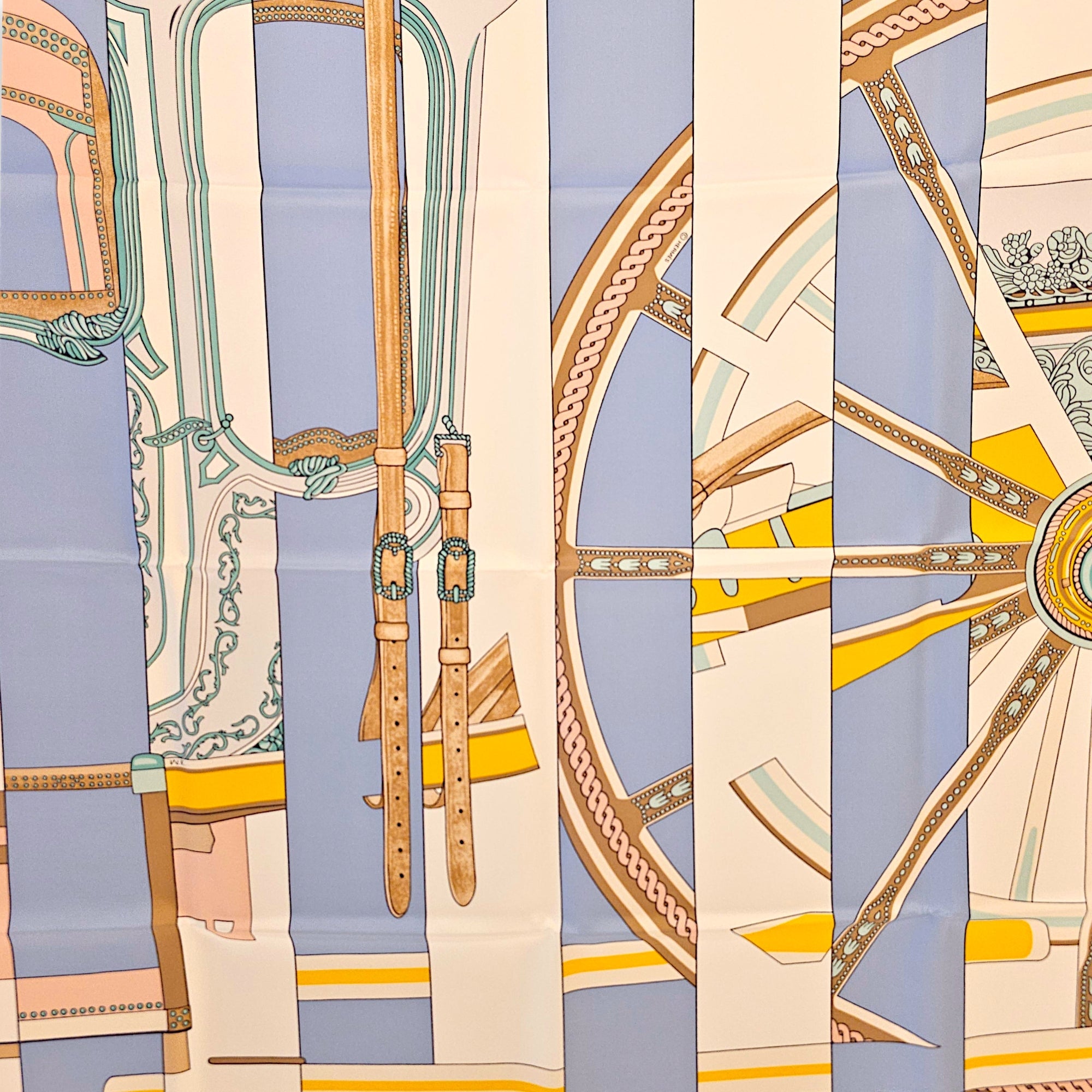 La Berline Bayadere 90 Blanc/Blue/Jaune Scarf CL2601-19038 2