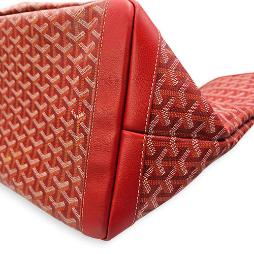 Artois GM size 65 cm 65 Red Shoulder Bag in Canvas Silver hardware CL2601-19047 11