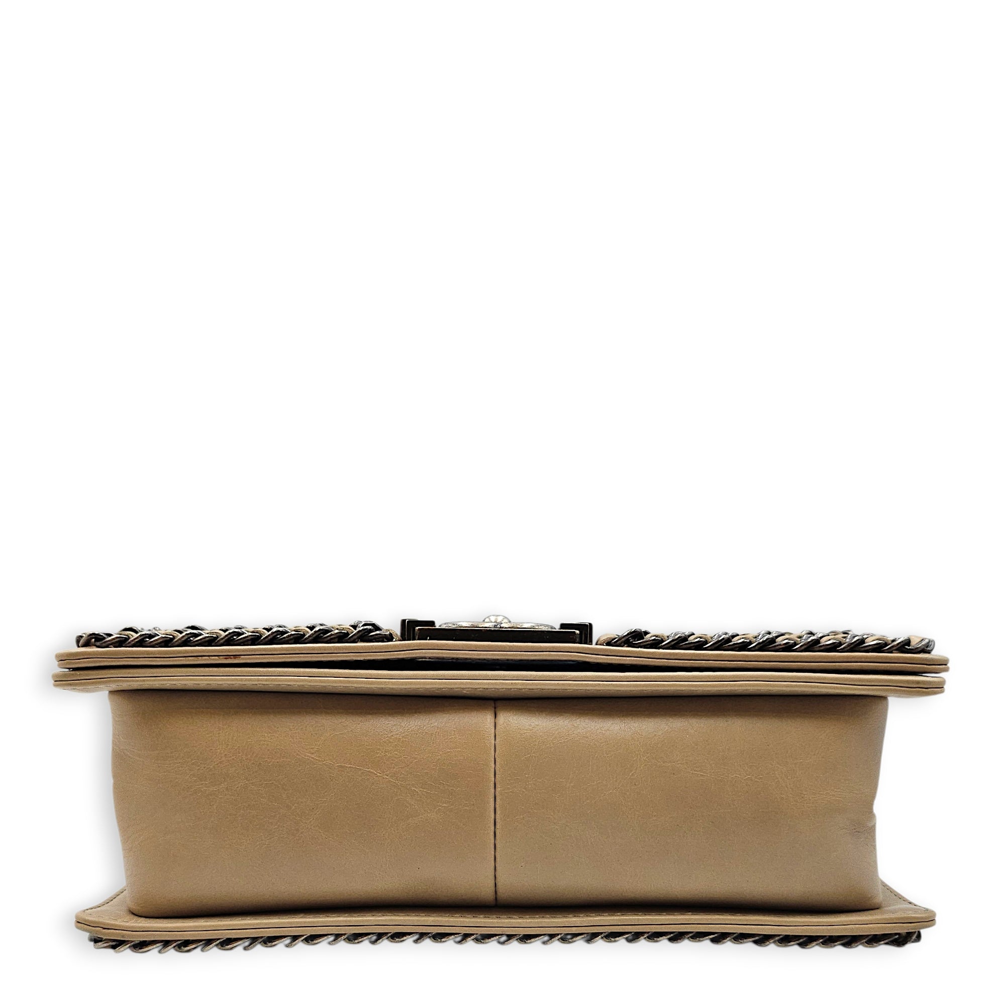 Quilted CC Le Boy Medium Brown Shoulder Bag in Calfskin Ruthenium hardware CL2601-19062 5