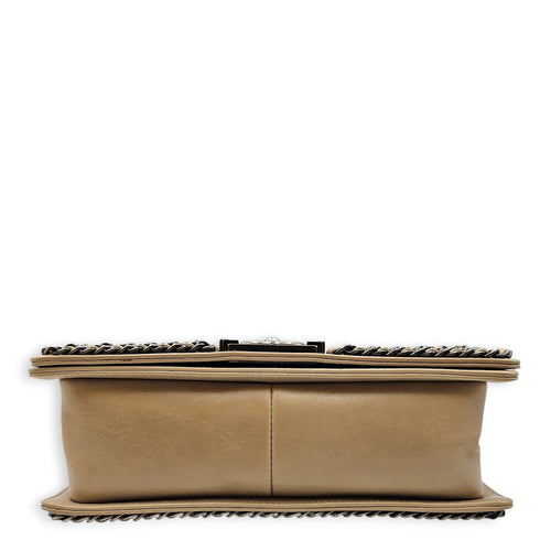 Quilted CC Le Boy Medium Brown Shoulder Bag in Calfskin Ruthenium hardware CL2601-19062 5