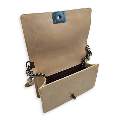 Quilted CC Le Boy Medium Brown Shoulder Bag in Calfskin Ruthenium hardware CL2601-19062 8