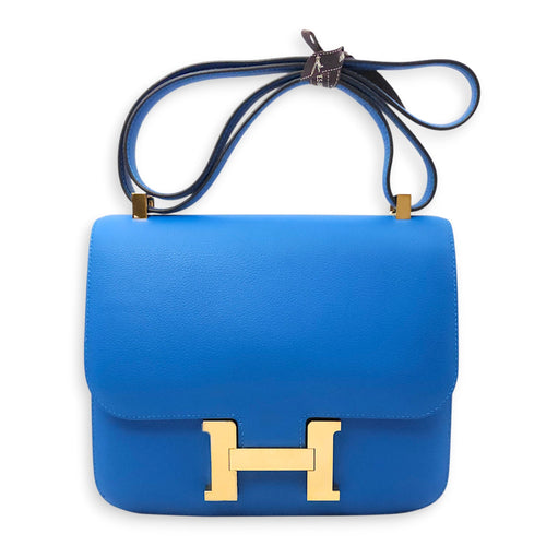 Constance 24 Blue Hydra in Evercolor Gold hardware CL2601-19067 1