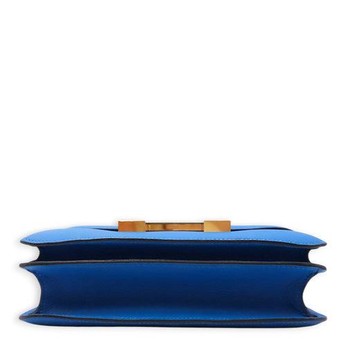Constance 24 Blue Hydra in Evercolor Gold hardware CL2601-19067 5