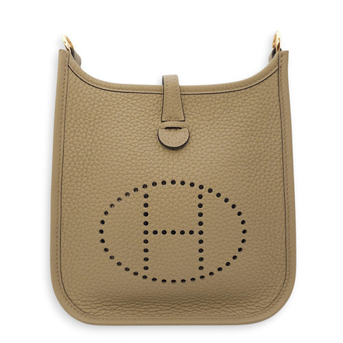 Evelyne Mini Beige Marfa in Clemence Gold hardware