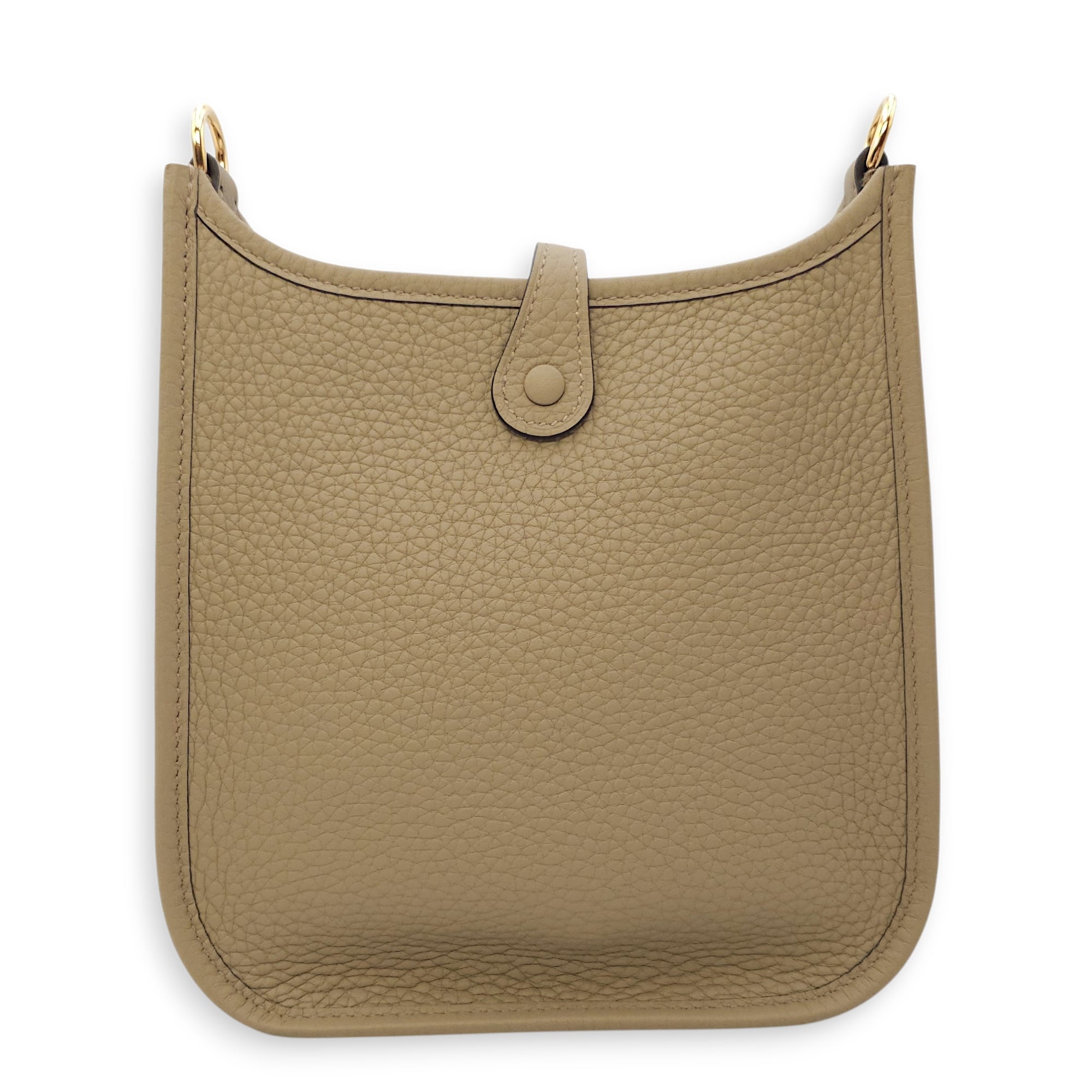 Evelyne Mini Beige Marfa in Clemence Gold hardware