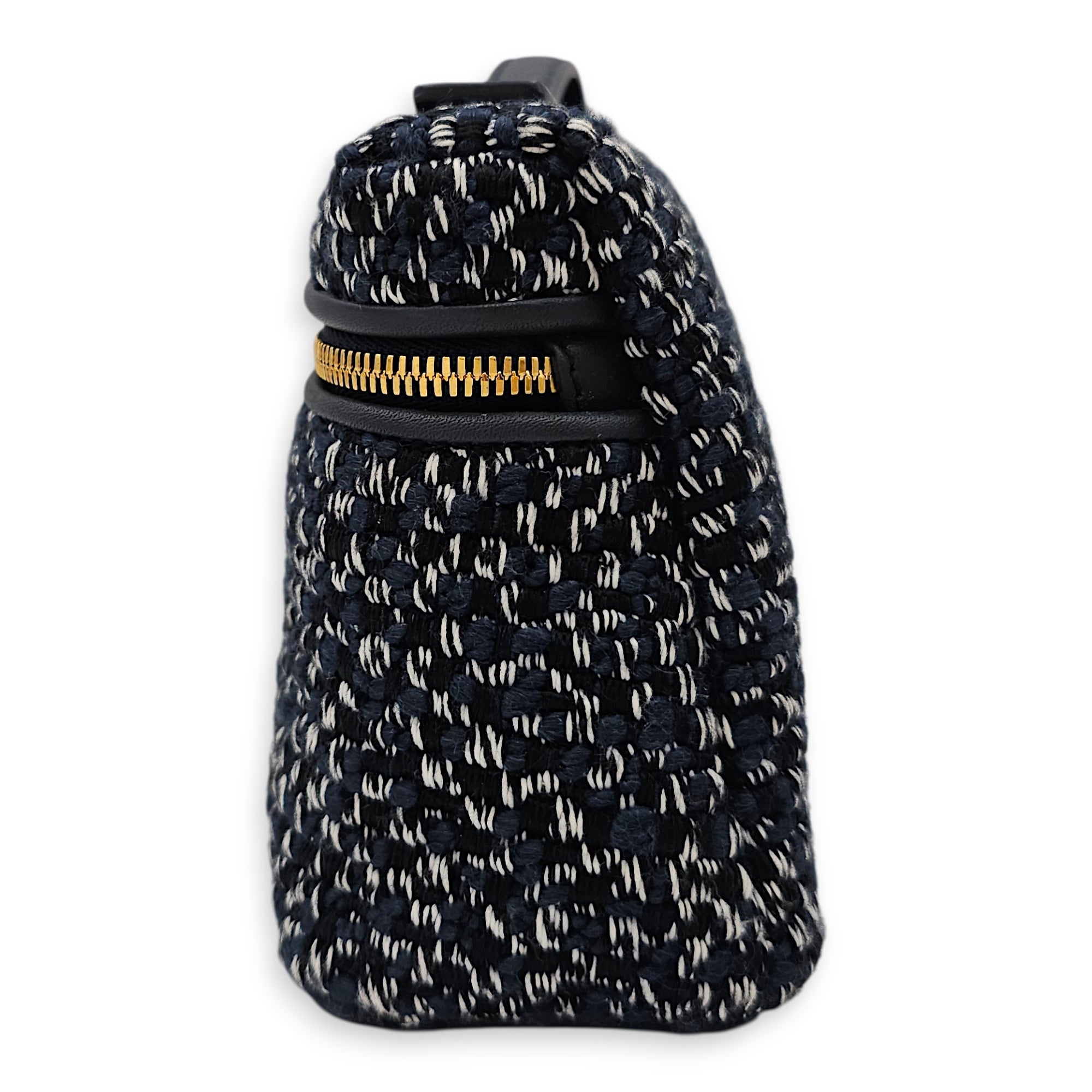 Extra Pocket 19 Midnight Blue Crossbody Bag in Tweed Gold hardware CL2601-19086 4