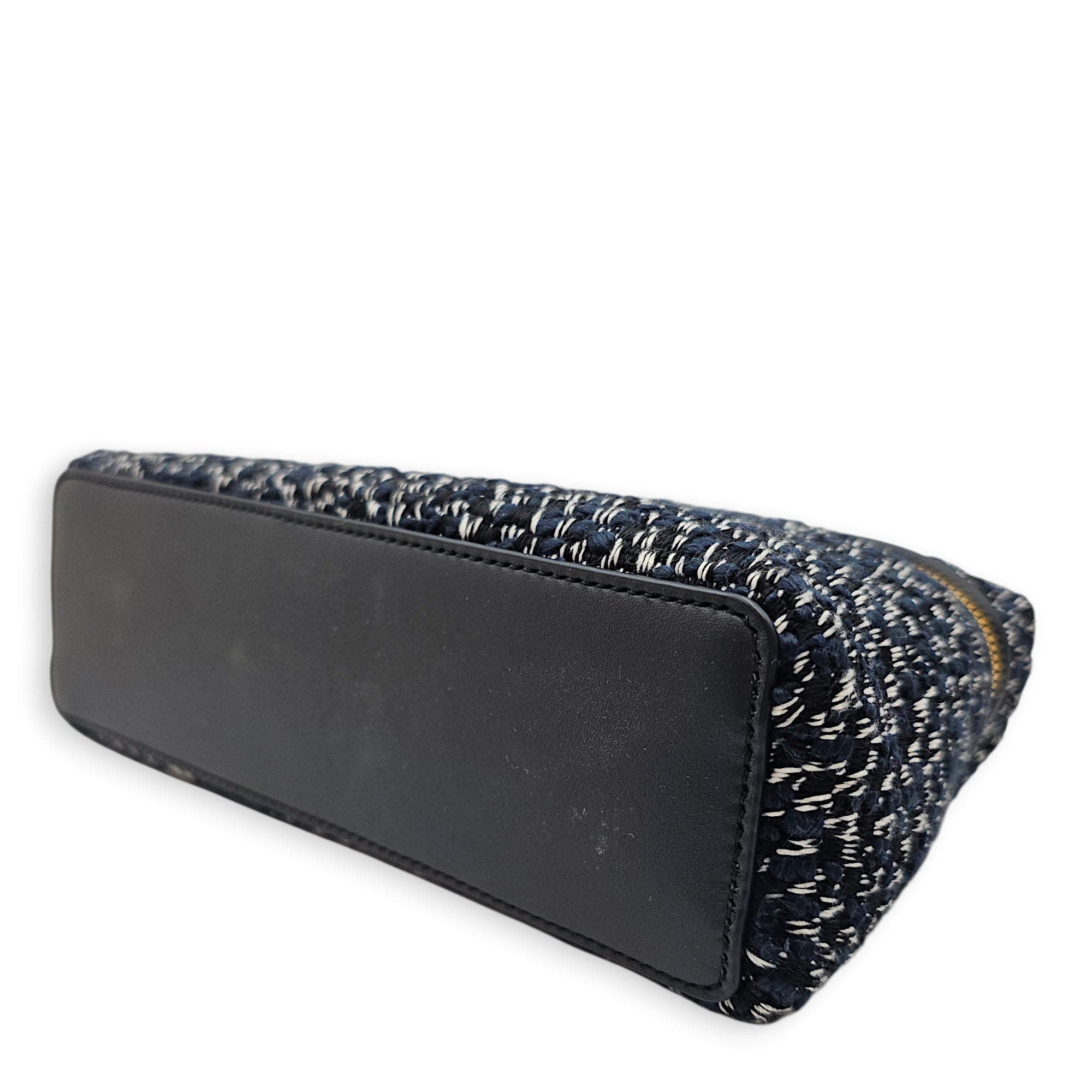 Extra Pocket 19 Midnight Blue Crossbody Bag in Tweed Gold hardware CL2601-19086 7