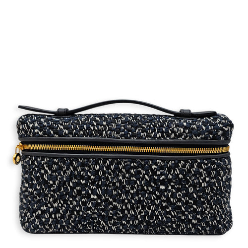 Extra Pocket 19 Midnight Blue Crossbody Bag in Tweed Gold hardware CL2601-19086 1