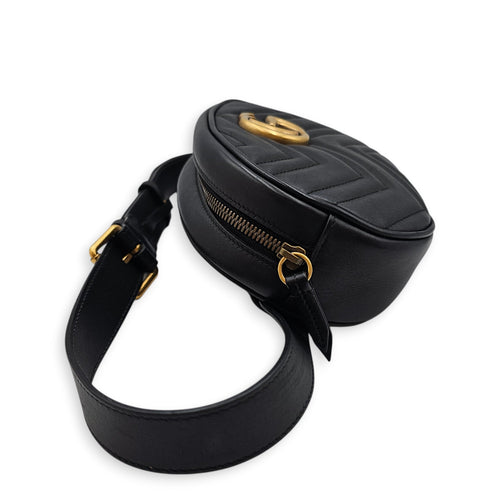 GG Marmont Matelasse Black Belt Bag in Calfskin Gold hardware CL2601-19094 3