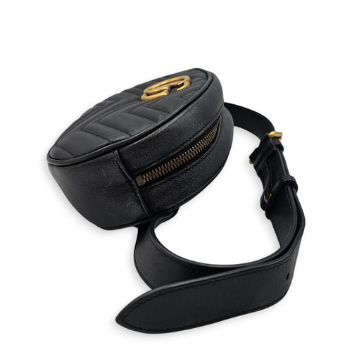 GG Marmont Matelasse Black Belt Bag in Calfskin Gold hardware CL2601-19094 5