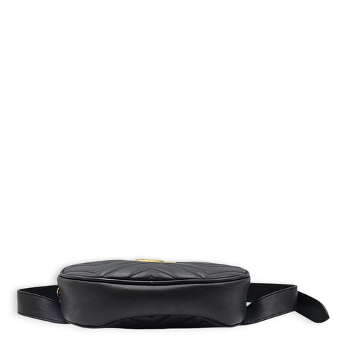 GG Marmont Matelasse Black Belt Bag in Calfskin Gold hardware CL2601-19094 6