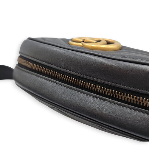 GG Marmont Matelasse Black Belt Bag in Calfskin Gold hardware CL2601-19094 4