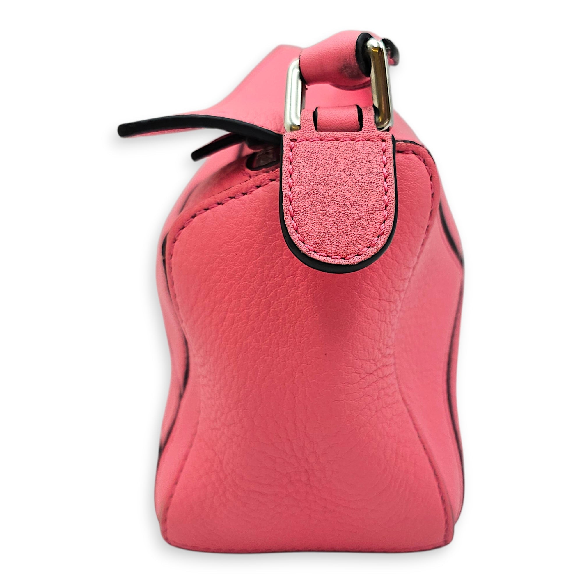 Mini Puzzle Pink Crossbody Bag in Calfskin Silver hardware CL2601-19095 4