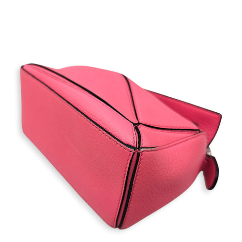 Mini Puzzle Pink Crossbody Bag in Calfskin Silver hardware CL2601-19095 8