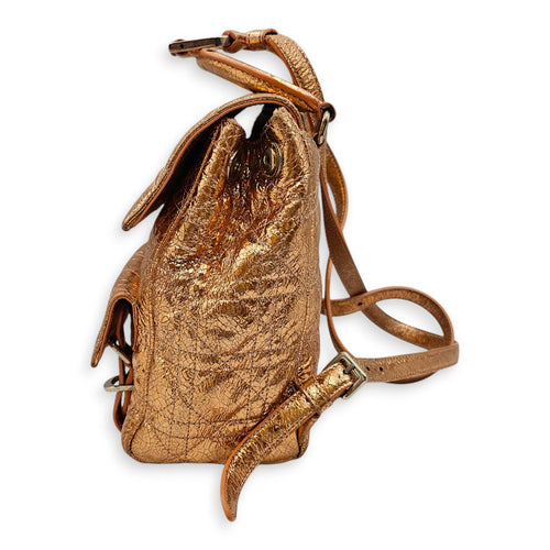 Quilted Dior Stardust Backpack Gold Backpack in Metallic Silver hardware CL2601-19096 3