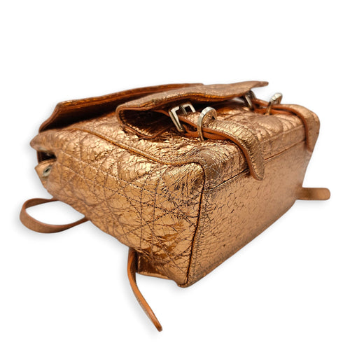 Quilted Dior Stardust Backpack Gold Backpack in Metallic Silver hardware CL2601-19096 6
