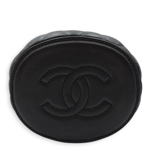 Crown Box Vanity Drum Black Shoulder Bag with Chain in Lambskin Gold hardware CL2601-19103 5