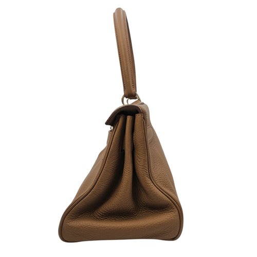 Shoulder Kelly 42 Alezan in Togo Palladium hardware