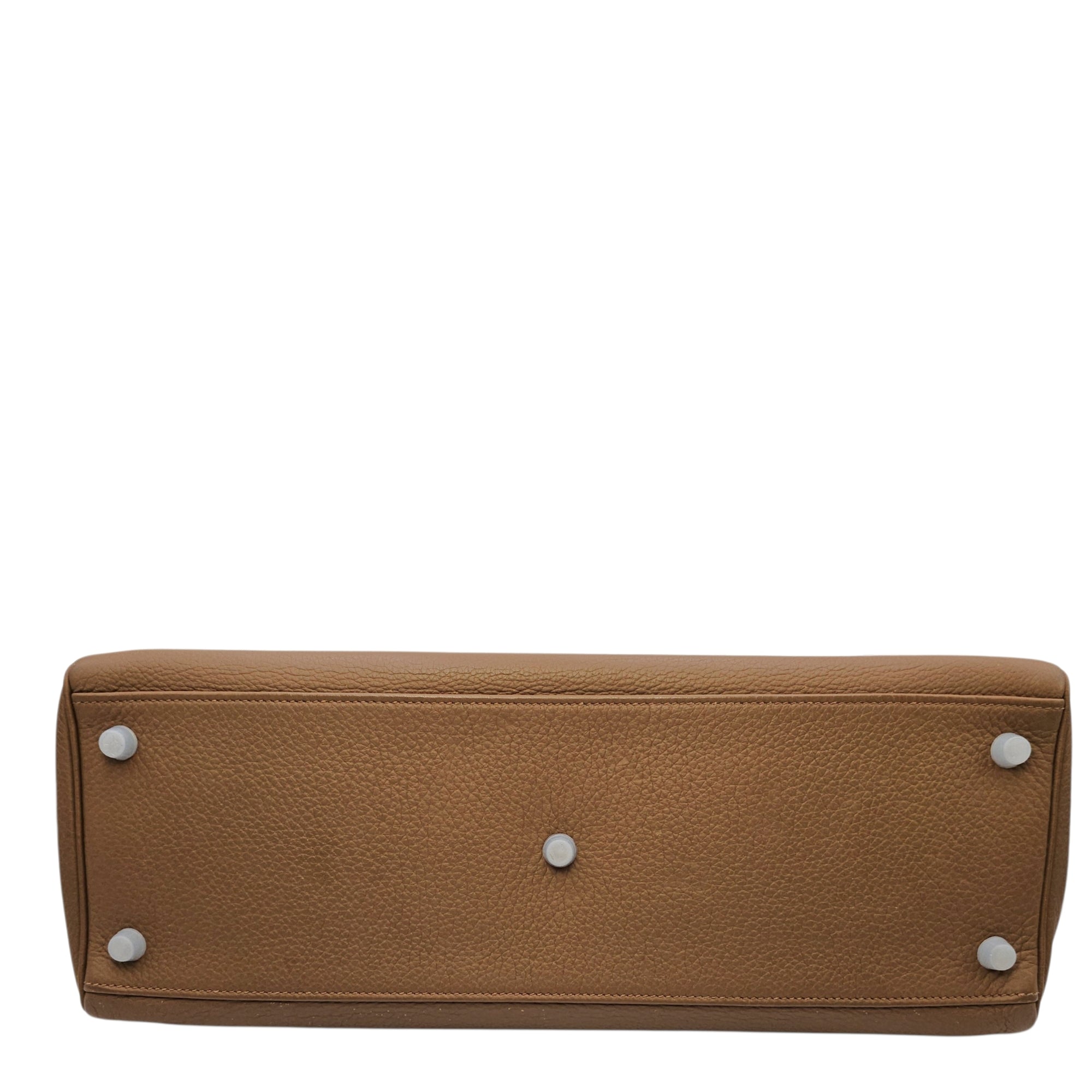 Shoulder Kelly 42 Alezan in Togo Palladium hardware