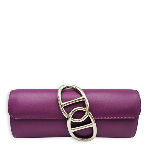 Egee Clutch Violet in Tadelakt Palladium hardware CL2601-19116 1