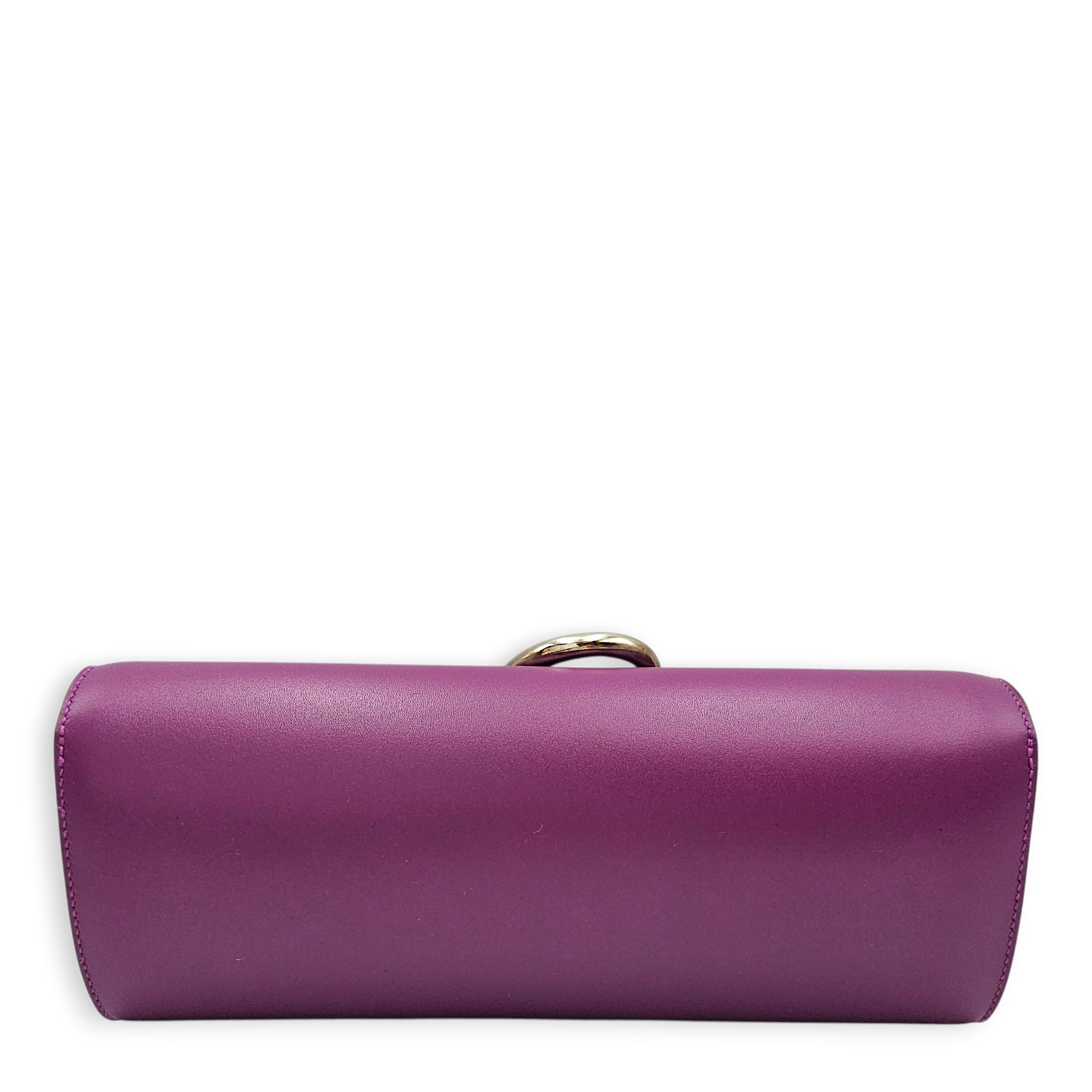 Egee Clutch Violet in Tadelakt Palladium hardware CL2601-19116 2