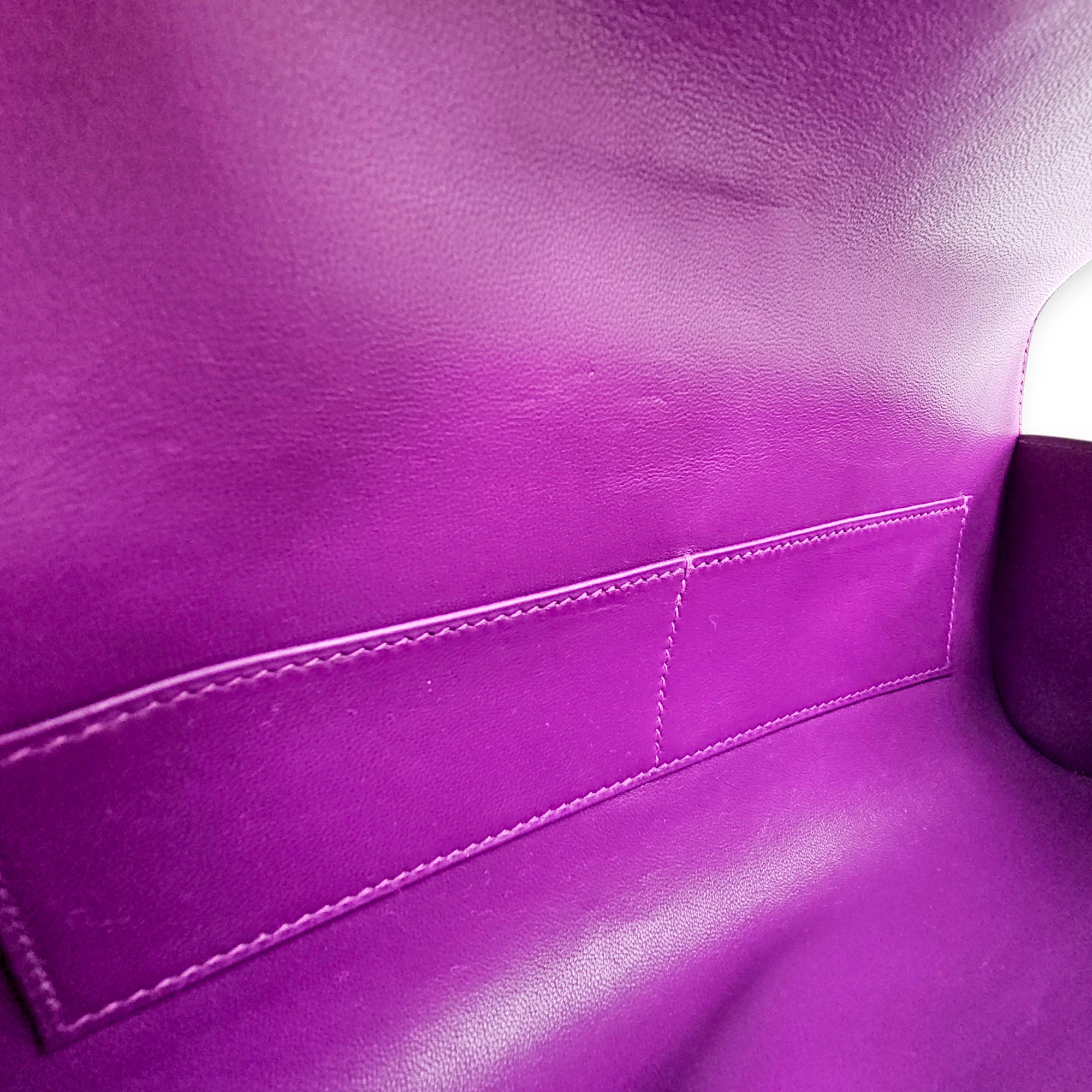 Egee Clutch Violet in Tadelakt Palladium hardware CL2601-19116 7