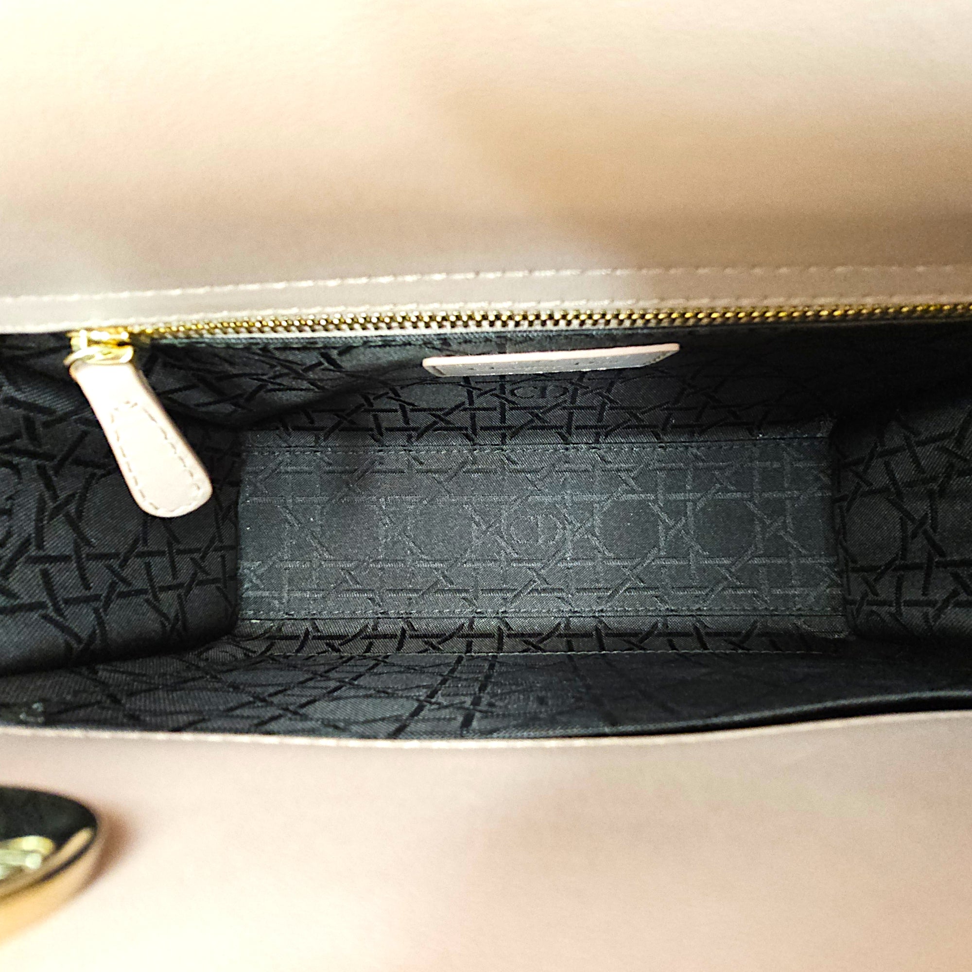 Lady Dior My ABCDior Small Pale Pink Top Handle Bag in Lambskin Gold hardware CL2601-19121 6