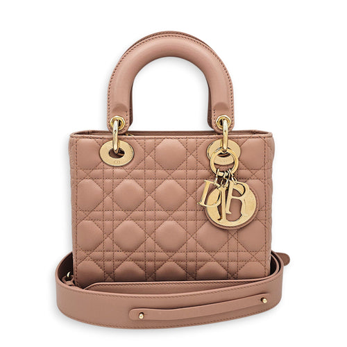 Lady Dior My ABCDior Small Pale Pink Top Handle Bag in Lambskin Gold hardware CL2601-19121 7