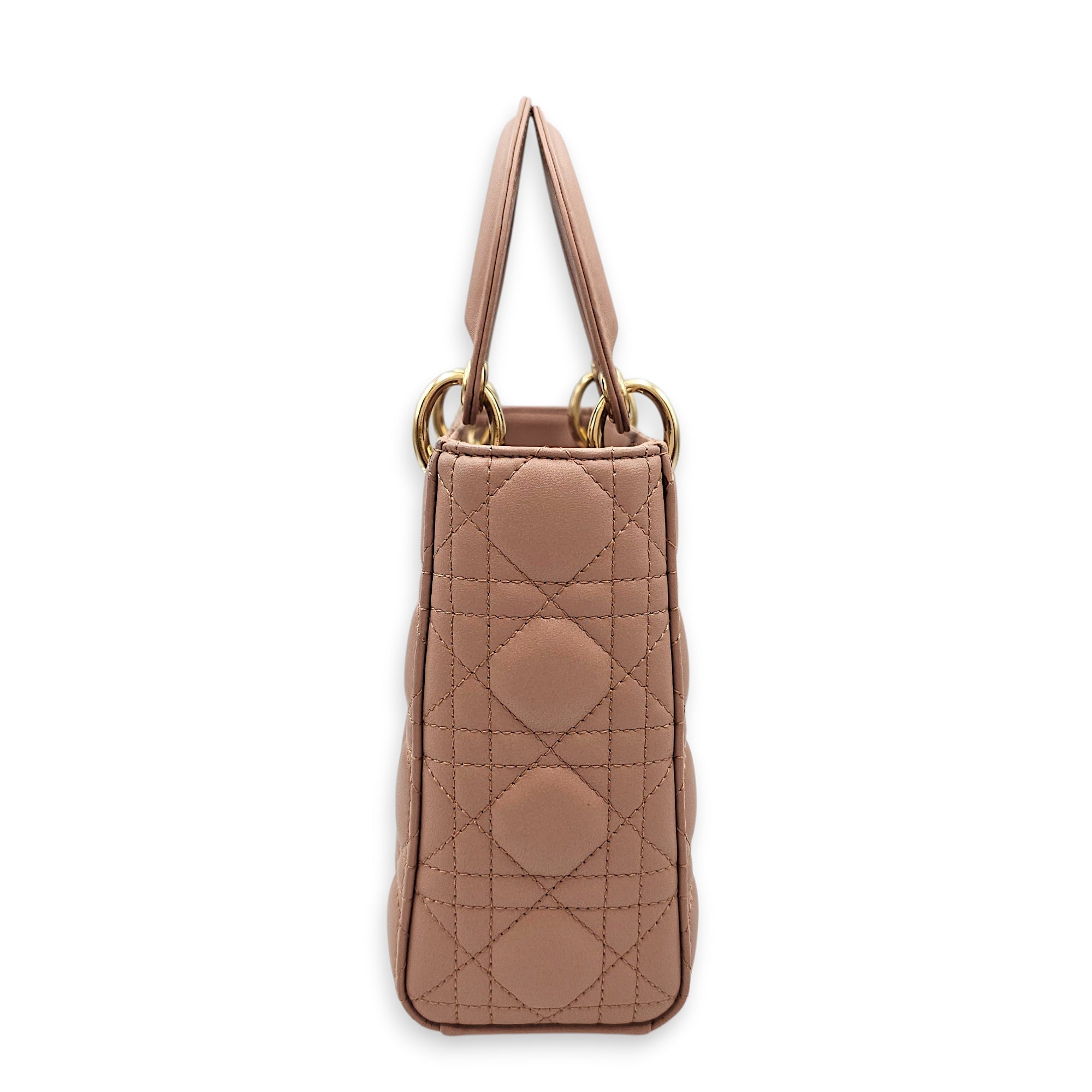 Lady Dior My ABCDior Small Pale Pink Top Handle Bag in Lambskin Gold hardware CL2601-19121 9