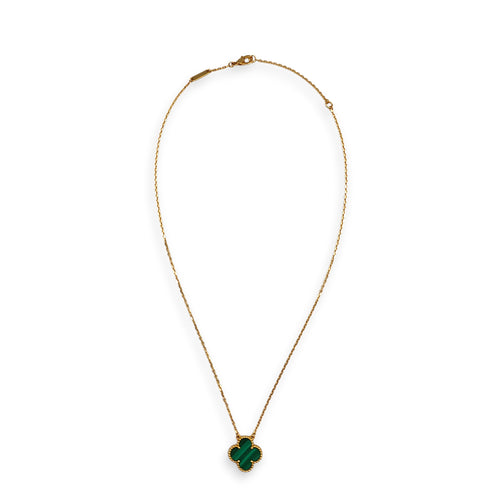 Vintage Alhambra Pendant Necklace in Green