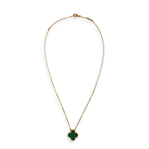 Vintage Alhambra Pendant Necklace in Green