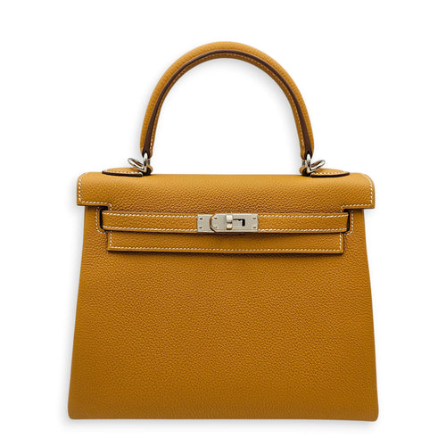 Kelly 25 Naturel Sable in Togo Palladium hardware CL2601-19132 1