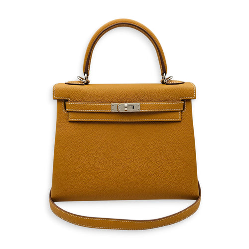Kelly 25 Naturel Sable in Togo Palladium hardware CL2601-19132 3