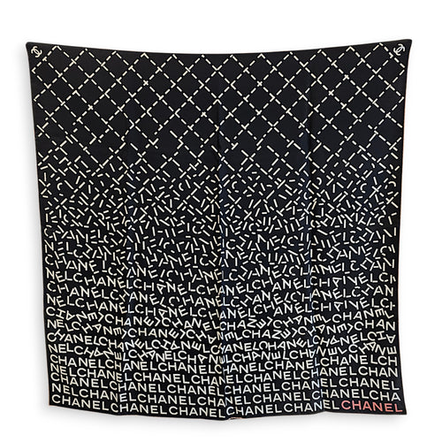 CC 84cm x 84cm Black Scarf in Silk