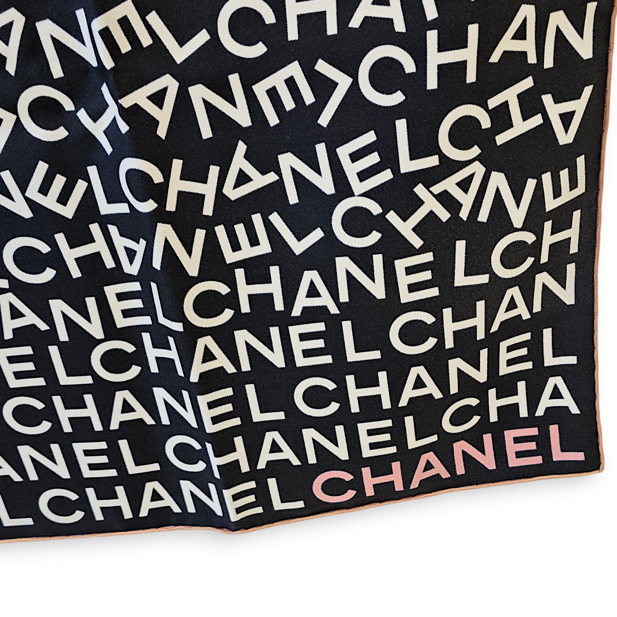 CC 84cm x 84cm Black Scarf in Silk