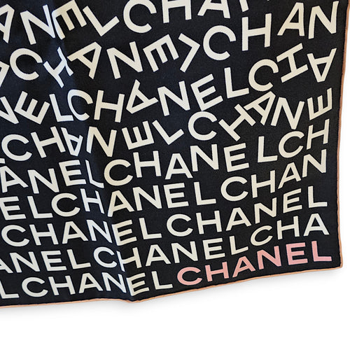 CC 84cm x 84cm Black Scarf in Silk