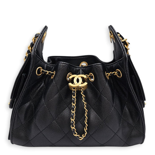 Mini C25 Black Shoulder Bag in Caviar Leather Gold hardware CL2601-19171 1