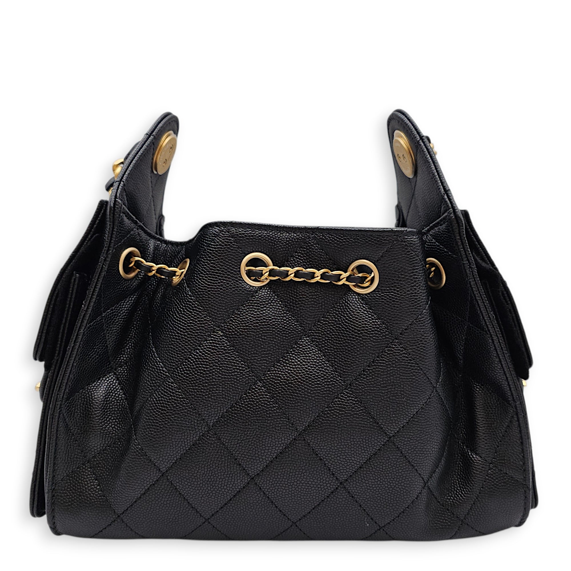 Mini C25 Black Shoulder Bag in Caviar Leather Gold hardware CL2601-19171 2
