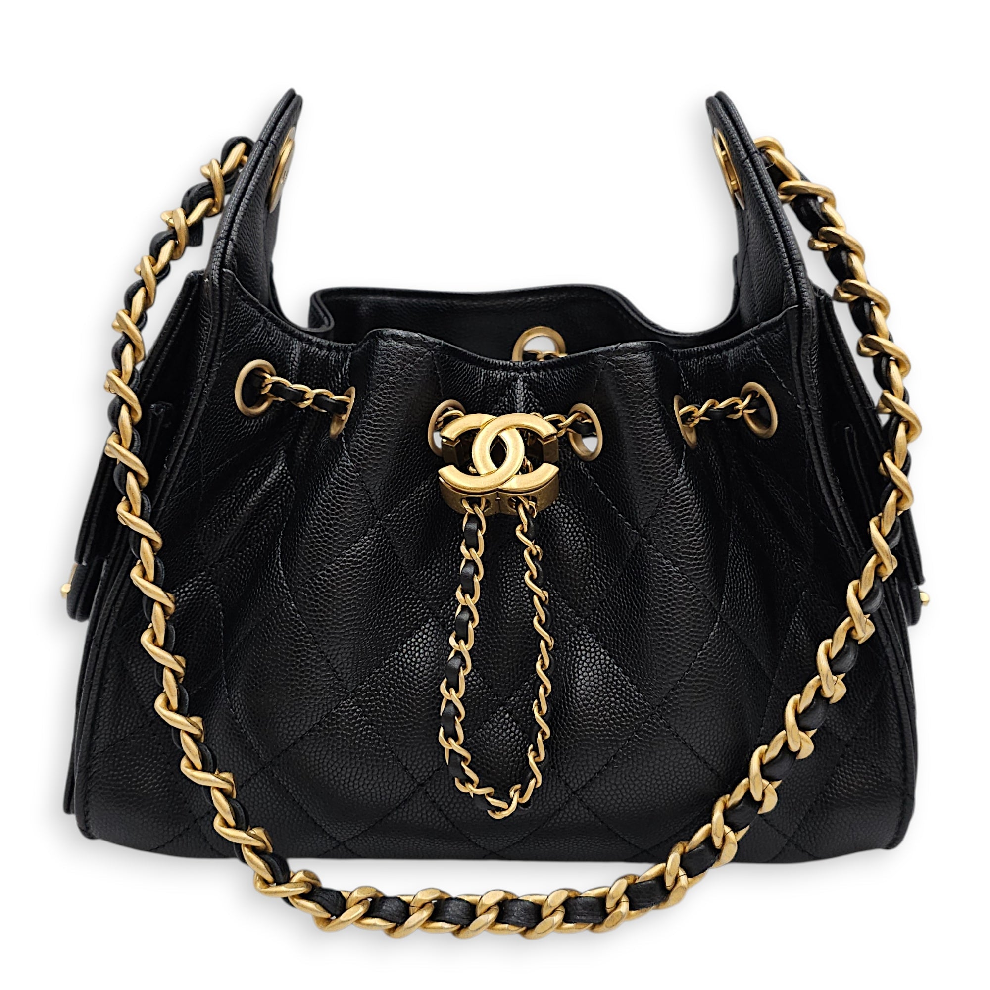 Mini C25 Black Shoulder Bag in Caviar Leather Gold hardware CL2601-19171 3