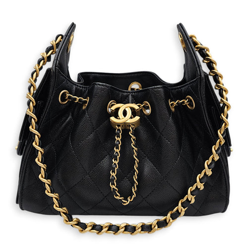 Mini C25 Black Shoulder Bag in Caviar Leather Gold hardware CL2601-19171 3