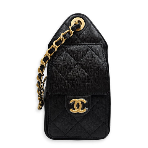 Mini C25 Black Shoulder Bag in Caviar Leather Gold hardware CL2601-19171 4