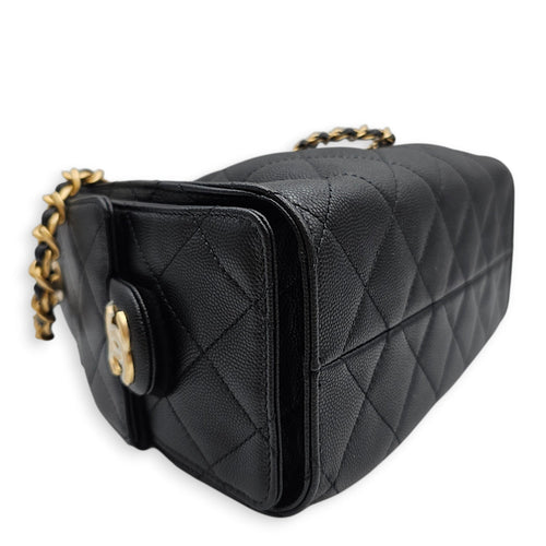 Mini C25 Black Shoulder Bag in Caviar Leather Gold hardware CL2601-19171 7