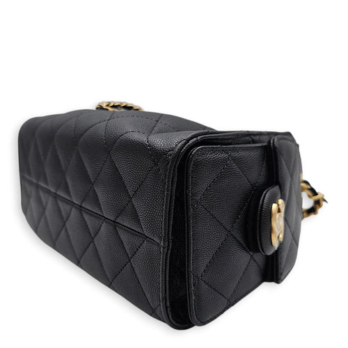 Mini C25 Black Shoulder Bag in Caviar Leather Gold hardware CL2601-19171 8